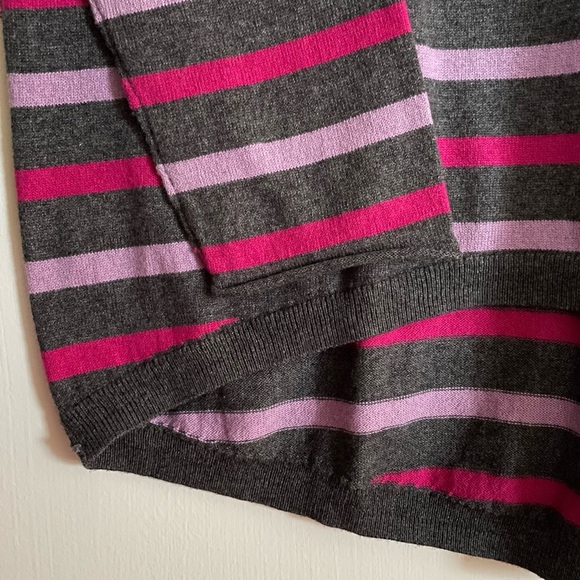 DKNY Jeans Striped Cotton Cashmere Blend Funnelneck Sweater Size XL - Picture 5 of 12